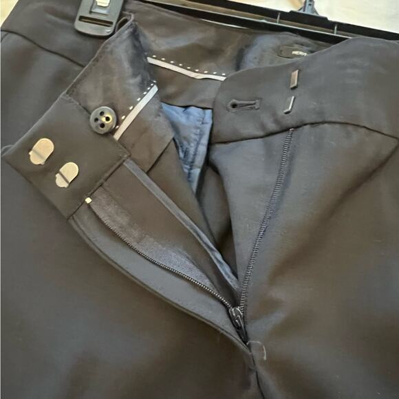 Talbots Women 14P Petite Wool Blend Wide Leg Career Navy Heritage Dress Pants - Picture 9 of 14